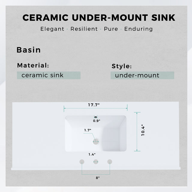 48"W Freestanding Brown Single Bathroom Vanity With Quartz Countertop And Louvered Doors, Pre-Assembled