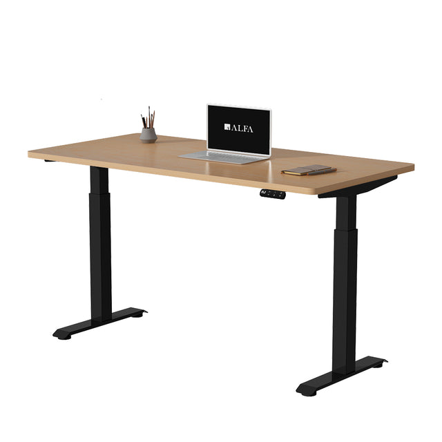 ALFA Dual Motor Standing Desk Adjustable Height Desk Ergonomic Standing Desks- 2 Stage- 60" x 30"