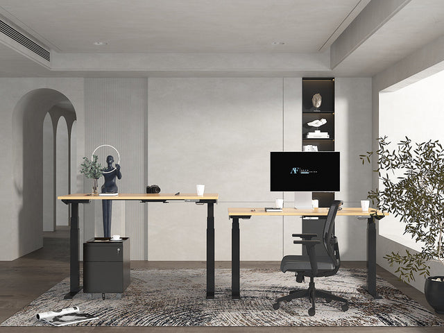 ALFA Dual Motor Standing Desk Adjustable Height Desk Ergonomic Standing Desks- 2 Stage- 60" x 30"