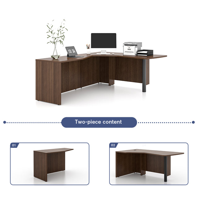 L-Shaped Executive Office Desk