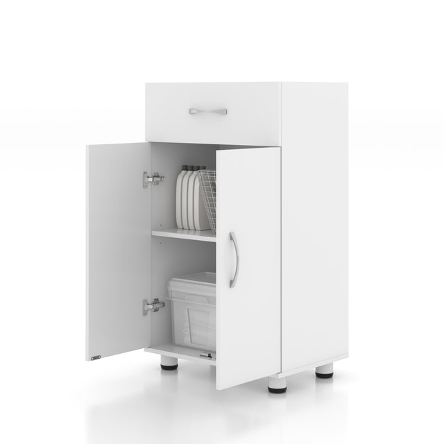 Base Cabinet with Drawer and Adjustable Shelf, Freestanding Utility Storage for Pantry, Laundry Room, Kitchen or Workshop