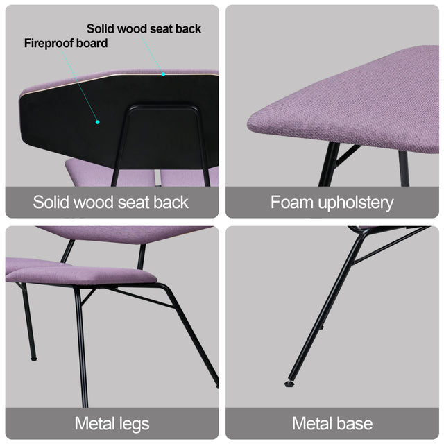 Stacking Upholstered Lounge Chair | Modern Accent Chair for Office, Lobby, or Public Spaces