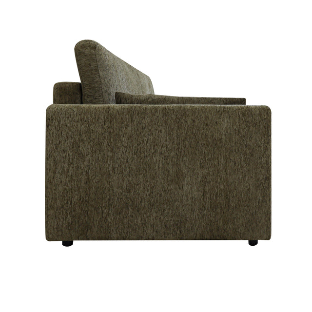 94" 3-in-1 Pull-Out Sleeper Sofa Bed for Living Room, Chenille Olive Green