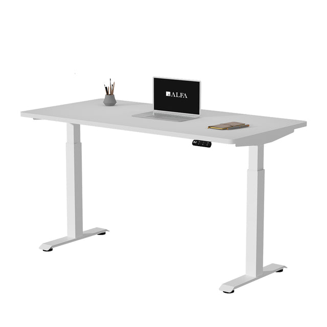 ALFA Dual Motor Standing Desk Adjustable Height Desk Ergonomic Standing Desks- 2 Stage- 60" x 30"