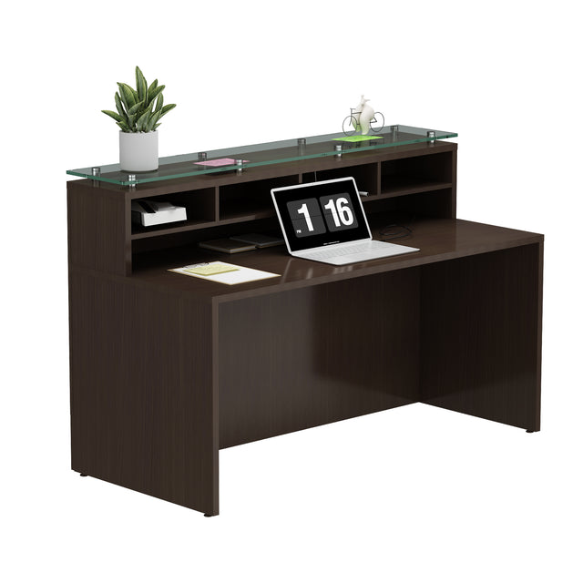 GINO Collection | Rectangular Glass Reception Desk