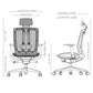 Office Chair Mesh Back with Lumbar Support - 216