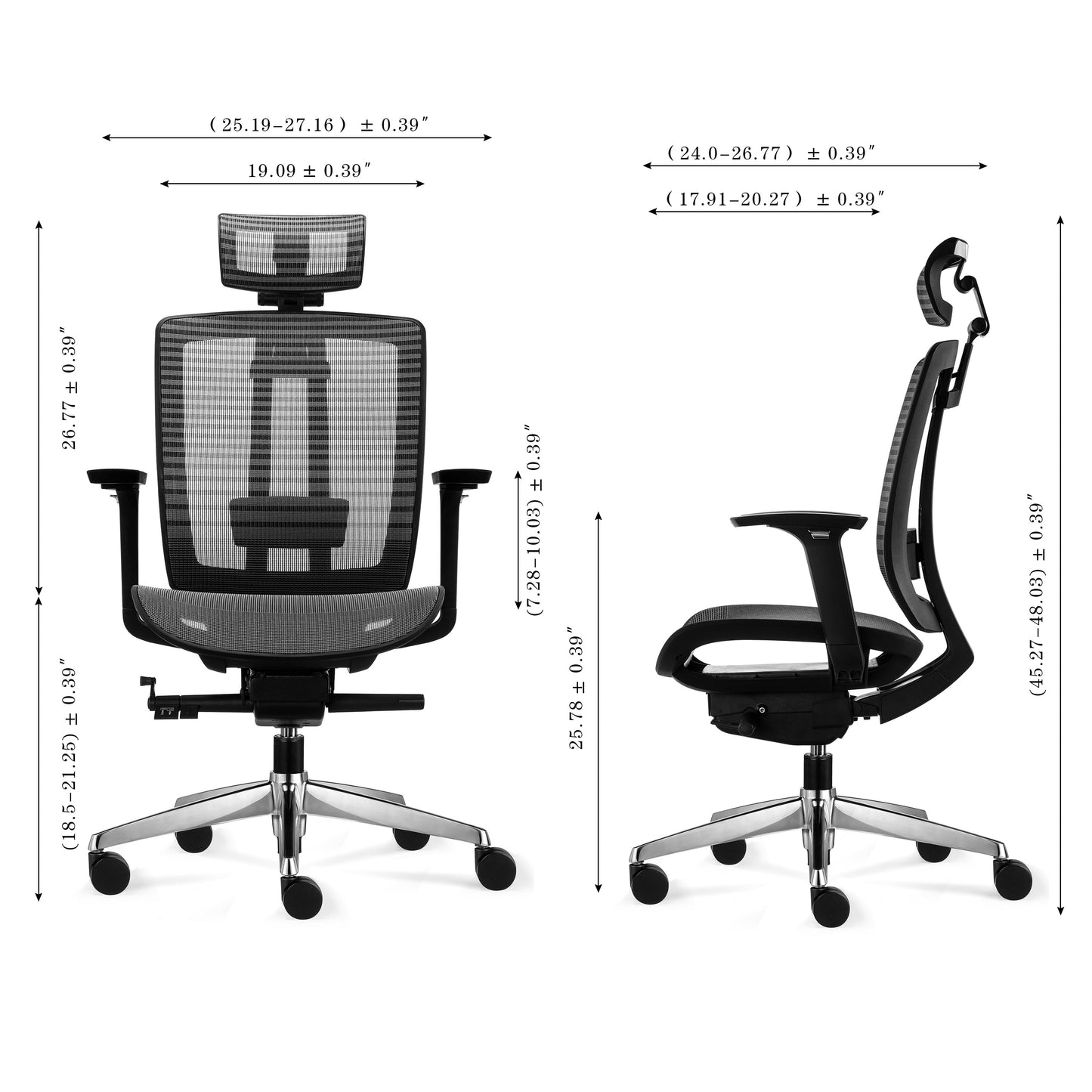 Office Chair Mesh Back with Lumbar Support - 216