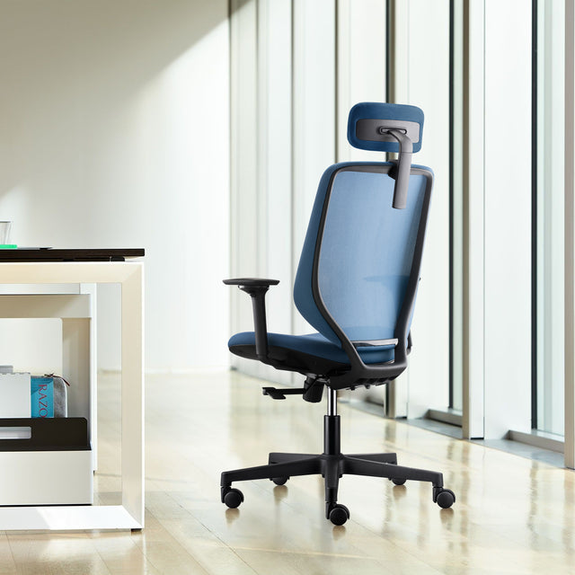 Office Chair with Mesh Lumbar Blue 262