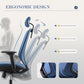 Office Chair with Mesh Lumbar Blue 262