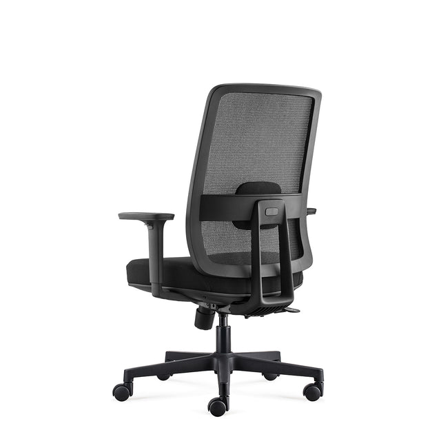 AF ALFA Chair Llew Ergonomic Computer Chair Multiple Functional Task Chair Comfortable Office Chair with Height Adjustable Armrests, Black