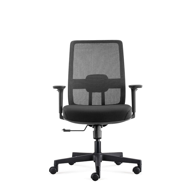 AF ALFA Chair Llew Ergonomic Computer Chair Multiple Functional Task Chair Comfortable Office Chair with Height Adjustable Armrests, Black
