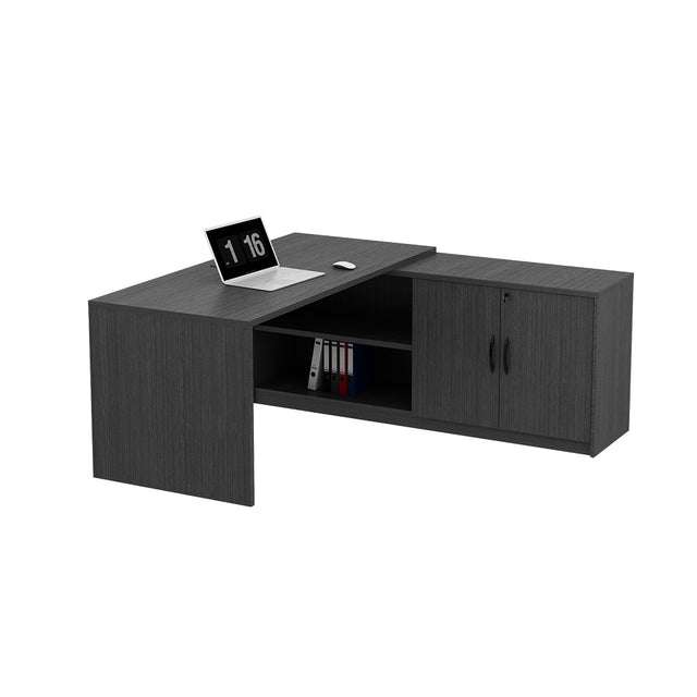 GINO Collection | Modern L-shaped Executive Office Desk with Side Cabinet