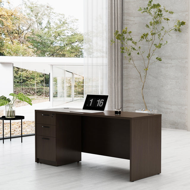 GINO Collection | Rectangular Executive Desk with 3 Drawer Cabinet