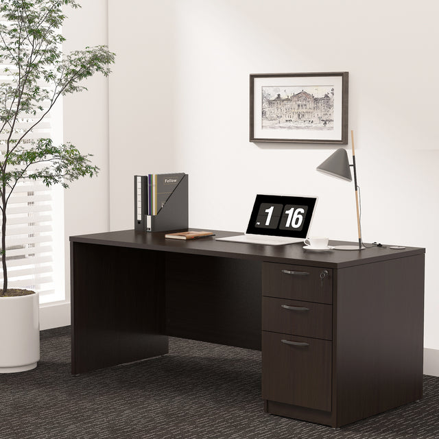 GINO Collection | Rectangular Executive Desk with 3 Drawer Cabinet