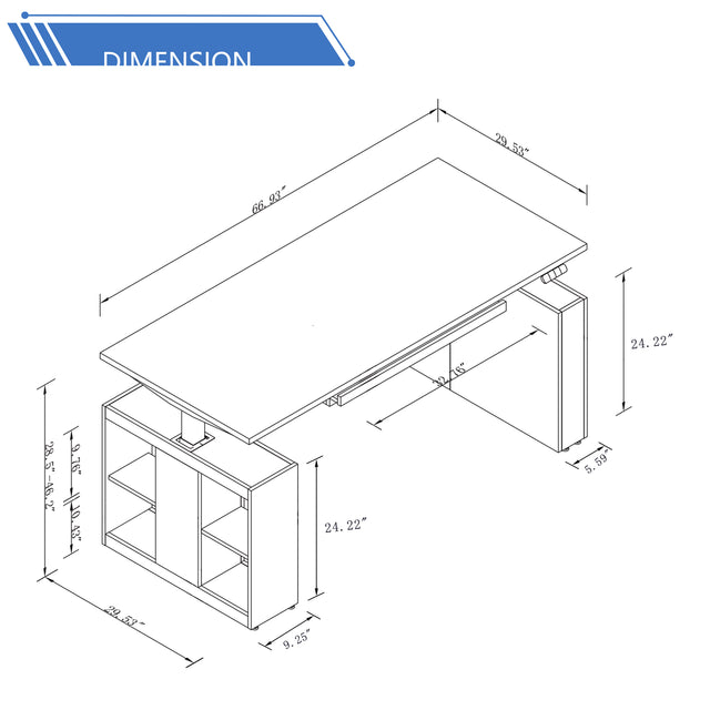 Adjustable Metal Base Standing Desk