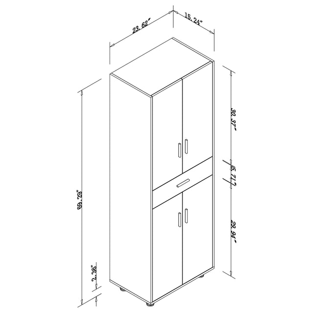 Garage Set 3 Pantry Storage Cabinet with 10 Utility Shelves, 70" Wooden Organization Garage Cabinet for Home Office Utility Room