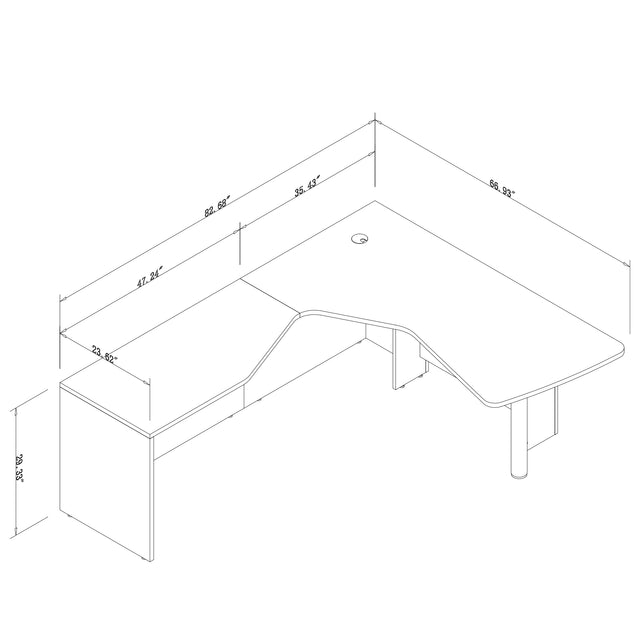 L-Shaped Executive Office Desk