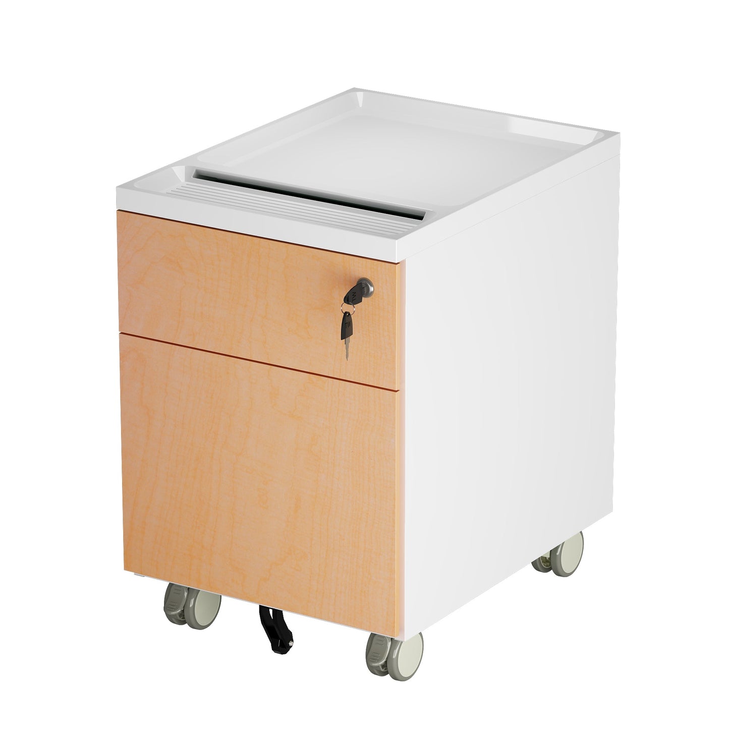 Filing Cabinet  | ALFA CUBOX 2-Drawer Maple Mobile Vertical File Cabinet with Lock