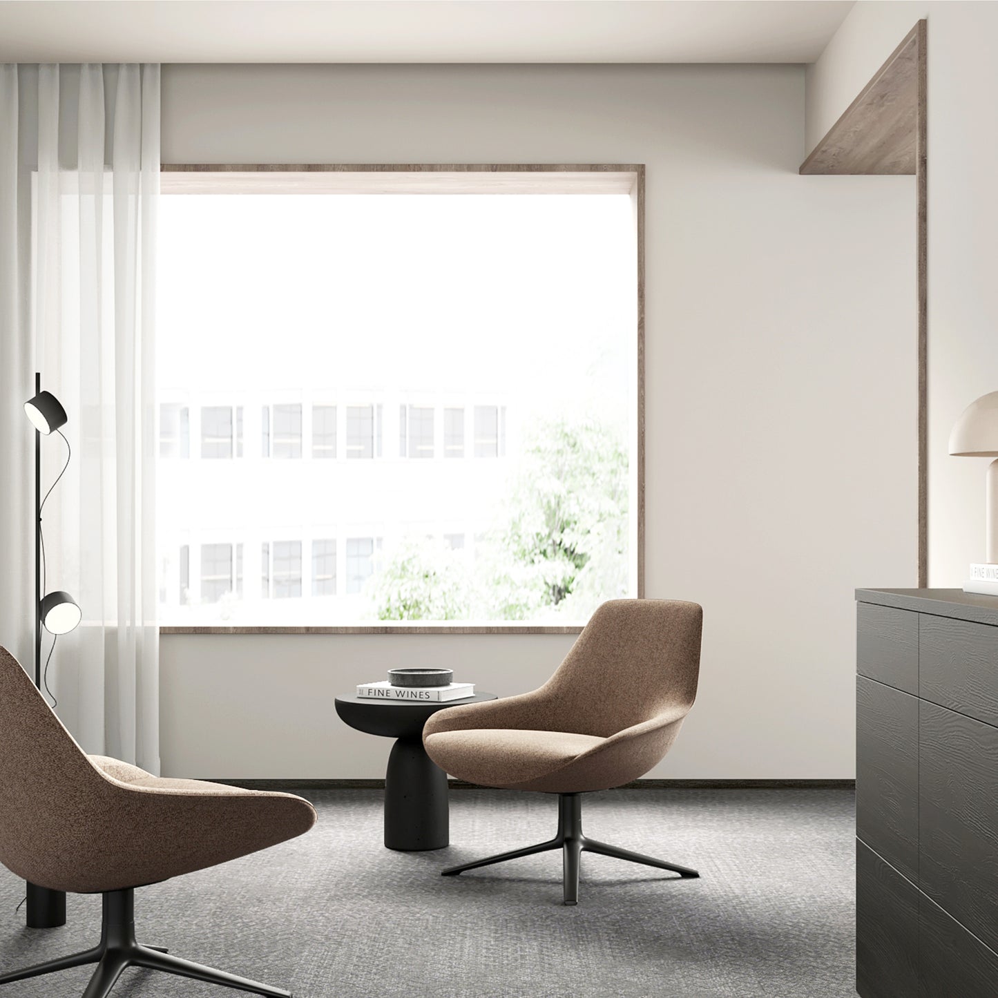 ALFA Modern Soft Chair for Home Yellow&Dark grey&Brown711