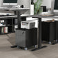 Filing Cabinet | ALFA CUBOX 2-Drawer Gray Black Mobile Vertical File Cabinet with Lock15"