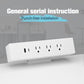 ALFA Desk Clamp Power Strip with USB C Ports, 3 Outlet，AC Outlet Extender, Desk Mount USB Charging Power Station, Cloud White