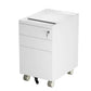 Filing Cabinet  | ALFA CUBOX 3-Drawer White/Black Mobile Vertical File Cabinet with Lock15"