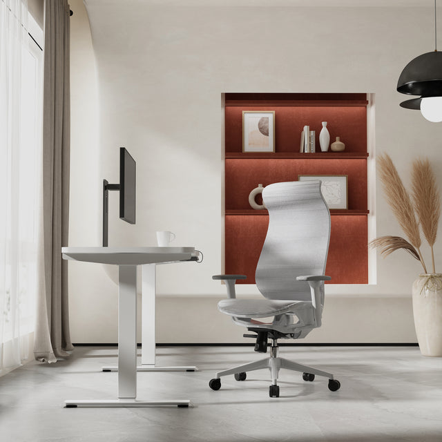 ALFA Koto Adjustable Ergonomic Mesh Office Chair Flexible Lumbar Support, 3D Armrest