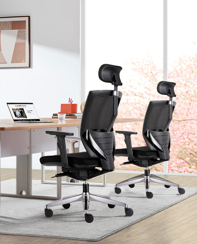 ALFA Executive Task Chair with Head Rest Multifunctional Chair for Home & Office Adjustable Back and Armrest Chair 207