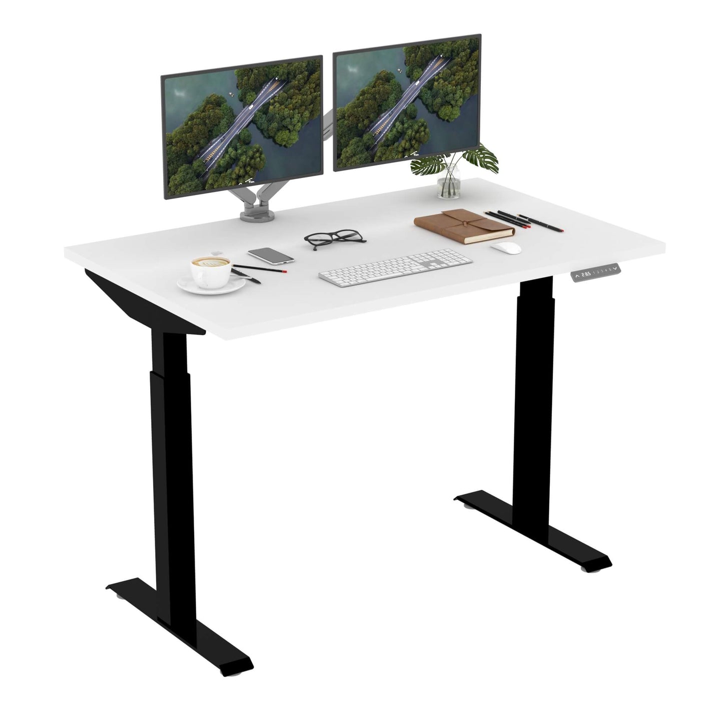 Dual Motor Standing Desk | ALFA DUO Desk - Standing Desk Dual Motor 2 Stage 48 x 30"