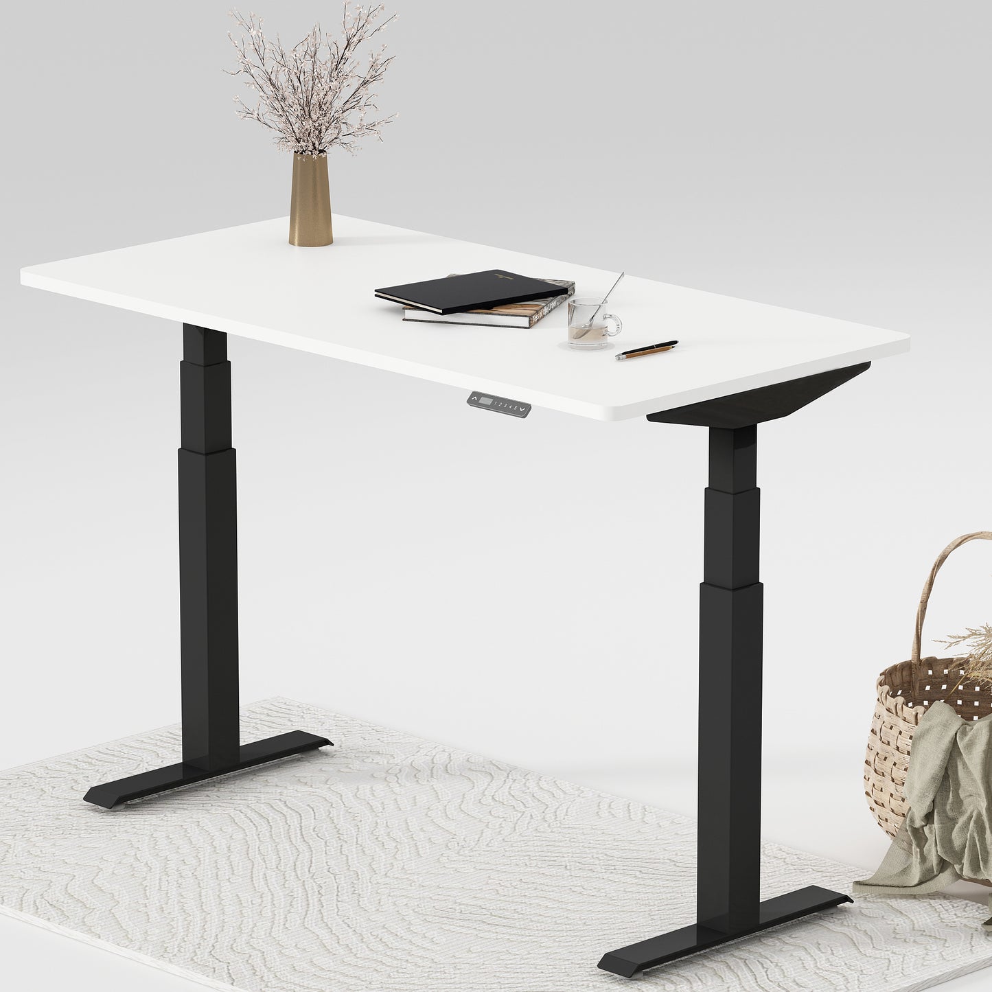 Dual Motor Standing Desk | Electric Standing Desk - ALFA DUO RANGE Desk 3 Stage 60 x 30"