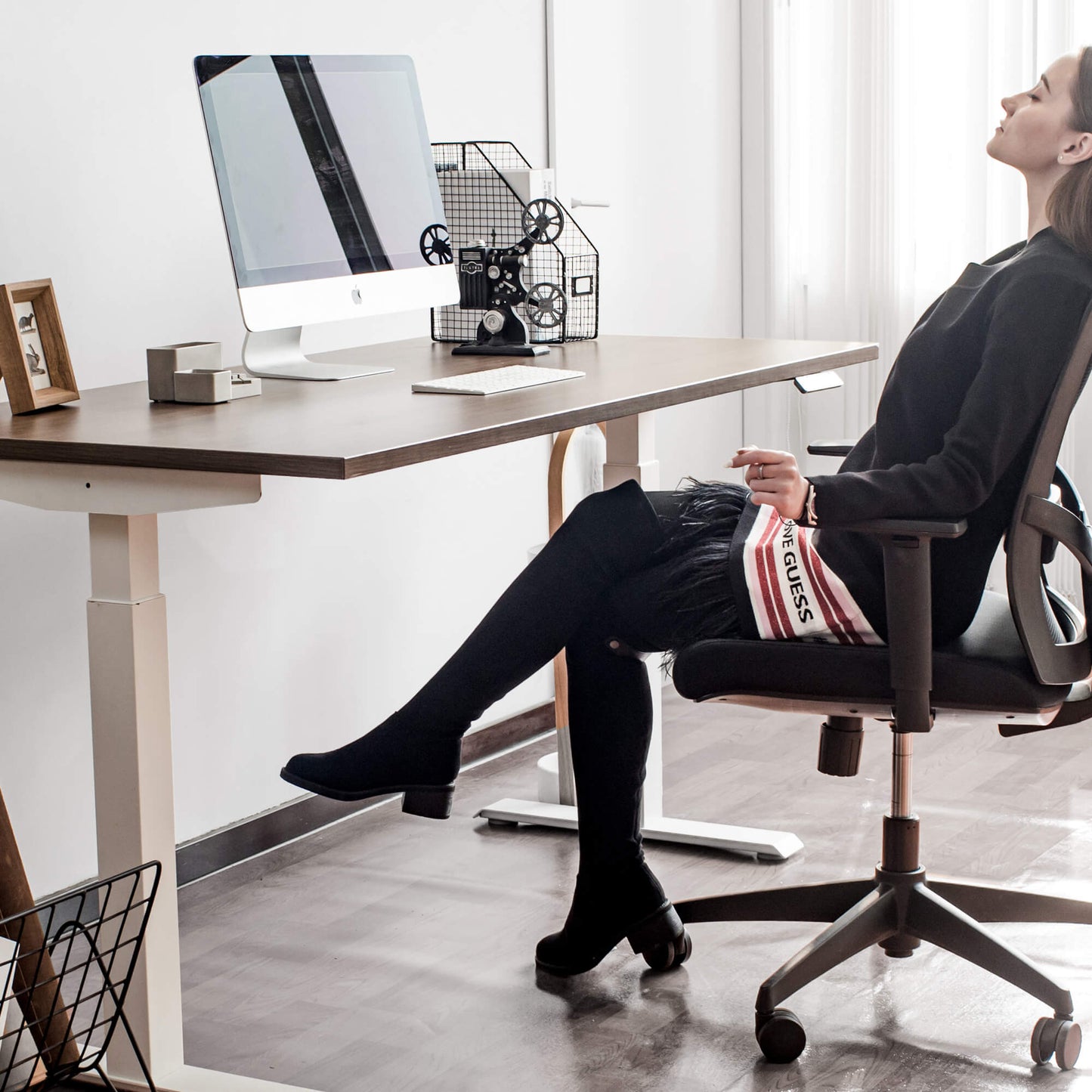 Dual Motor Standing Desk | ALFA DUO Desk - Standing Desk Dual Motor 2 Stage 48 x 30"