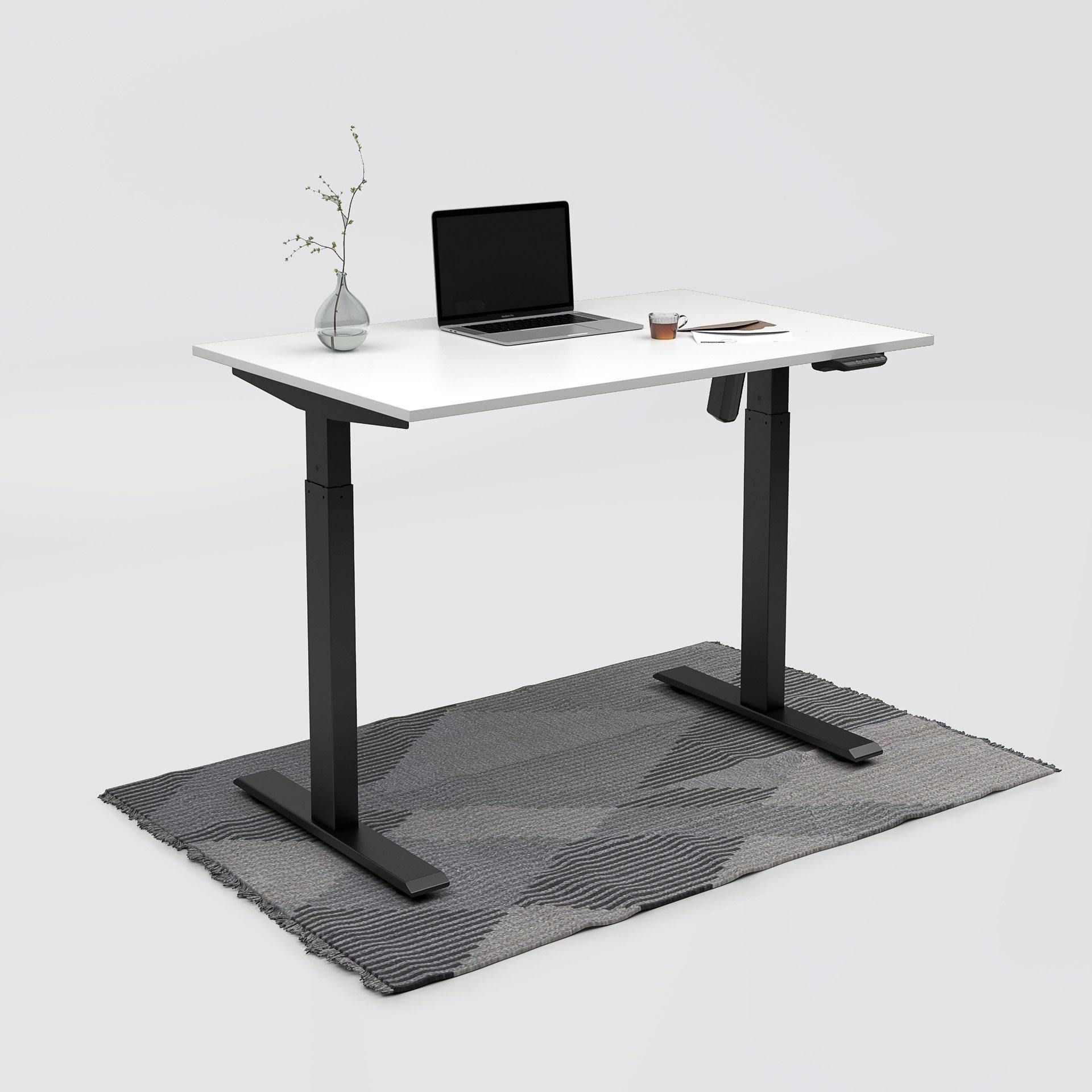 ALFA SOLE Desk | Single Motor Black Frame - ALFA - Alfa Furnishing - 2-stage desk, Adjustable desk, Furniture, home office, single motor desk, Sit-to-Stand Desk, small office, standing desk