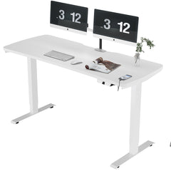 Electric Standing Desk with Curved Edge Top 60x24