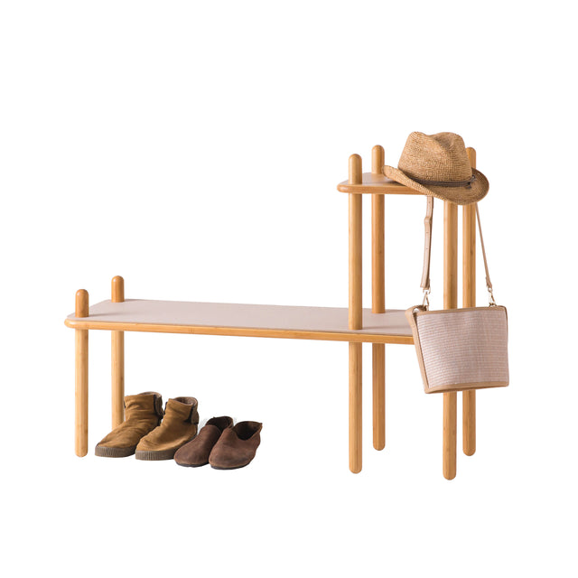 Shoe Rack with Bench | ALFA x PIY CELL Entryway Bench - Storage Shelf Organizer
