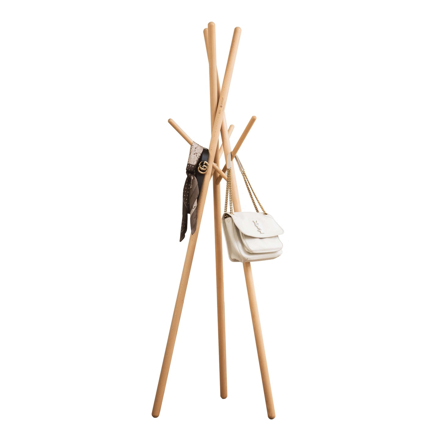 Wood Coat Rack | ALFA x PIY NUDE Coat Rack - Coat Tree Hall Tree Coat Hanger Stand | German Beech･FAS / Wax Oil