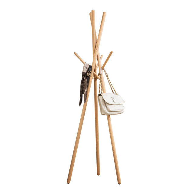 Wood Coat Rack | ALFA x PIY NUDE Coat Rack - Coat Tree Hall Tree Coat Hanger Stand | German Beech･FAS / Wax Oil